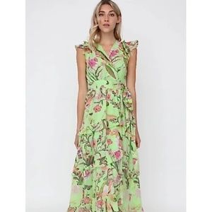 Banjanan Sadie Wrap Dress in Jubilee Pistachio Green sz S